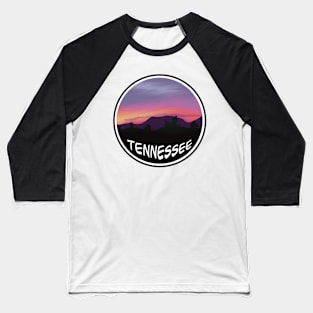 Tennessee Sunset Landscape Illustration Baseball T-Shirt